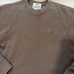 Y-3 Men's Taupe Crewneck Sweater